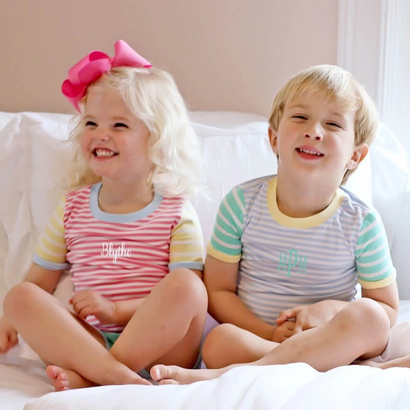 Excellent condition Classic Whimsy Colorblock Boys Short Striped Pajama Set 8 - Picture 4 of 8